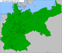 A Alemanha unificada de 1871.