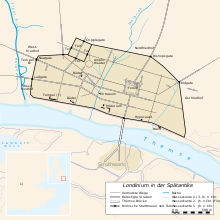 Map of ancient Londinium