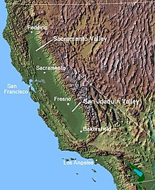 Map of California Long Valley