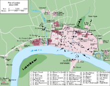 By 1300 London was still within the Roman city walls