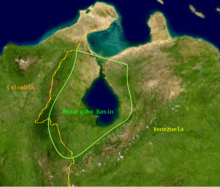 Location of the Maracaibo lowlands