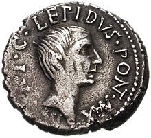 Lepidus op een munt