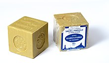 Traditional Savon de Marseille, a type of curd soap