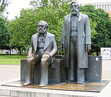 Monument to Karl Marx and Friedrich Engels, Marx-Engels-Forum in Berlin-Mitte.