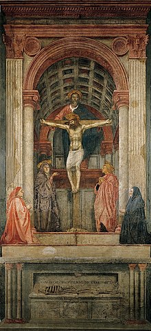 Masaccio: Trinity, fresco in the church of Santa Maria Novella