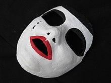 Modern mask from plaster