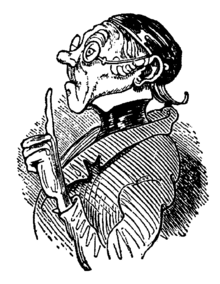 Teacher Lämpel in the story Max and Moritz (Wilhelm Busch, 1865)