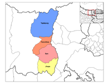 Distritos de la zona de Mechi.  