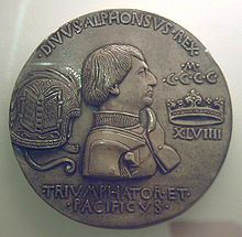 Alfonso V on a silver medal by Pisanello, 1449