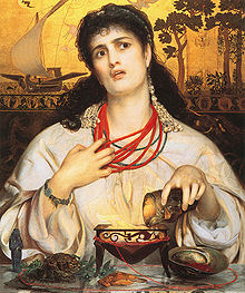 Medea Anthony'ego Fryderyka Augusta Sandysa (malowany w latach 1866-68); obraz nie został przyjęty na wystawę w Akademii Królewskiej w 1868 roku. Odmowa ta wywołała burzę protestów.