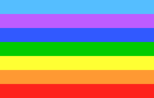 La bandera arco iris de Meher Baba  