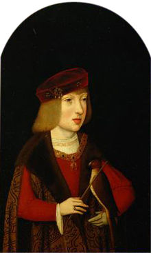 Child's portrait of the seven-year-old Charles (painting by the Master of the Magdalen Legend, c. 1507)