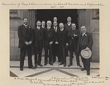 Membros da Comissão Real sobre Erosão Costeira e Arborização, 1906-1911 por Sir (John) Benjamin Stone
