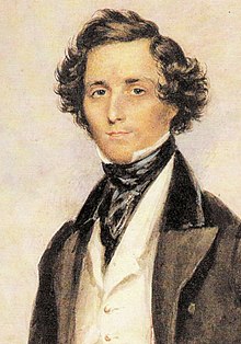 Felix Mendelssohn pada usia tiga puluh tahun   