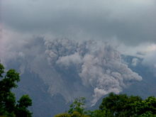 Merapi pyroclastische stromen in 2006  