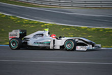 Voiture de Formule 1 Mercedes GP 2010