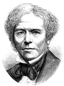 Michael Faraday van een foto van John Watkins, British Library...