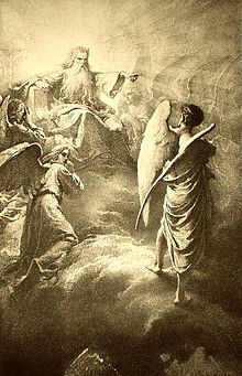 The Banishment of Lucifer from Heaven, Mihály Zichy (1887)