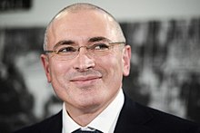 Chodorkovski op 22 december 2013 na zijn vrijlating uit de gevangenis  