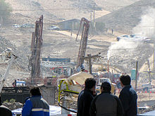 救助活動中のサンホセの鉱山（2010年8月10日