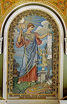 Minerva of Peace , mosaic by Elihu Vedder (1896) in the Library of Congress