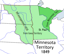 Minnesota Territory from 1849-1858