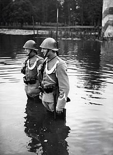 Nizozemští vojáci na stráži, listopad 1939