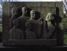 Móðurmálið ("The Mother Tongue") by Janus Kamban 1948, is a monument in Tórshavn to the introduction of the Faroese written language by V. U. Hammershaimb.