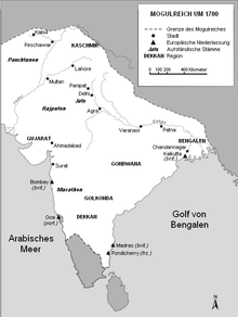Mughal Empire around 1700