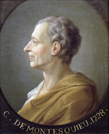Montesquieu. Gemälde von 1728. Es befindet sich heute in einem Museum in Versailles.