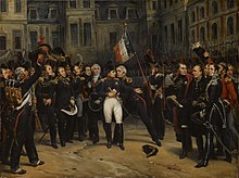 Napoleon's Farewell to the Imperial Guard at Fontainebleau (painting by Antoine Alphonse Montfort)