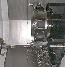 Drum turret head of a CNC universal lathe