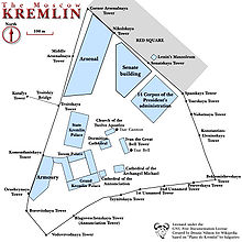 Site plan of the Kremlin buildings