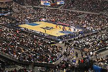 The 2010 NBA All-Star Game at Cowboys Stadium in front of 108,713 fans.