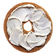 Bagel with double cream cheese
