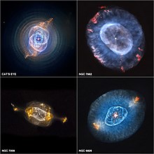 Cuatro nebulosas planetarias