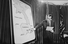 US President Richard Nixon announces attack on Cambodia on April 30, 1970