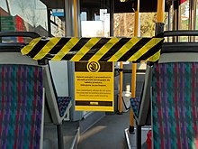 Closed off driver area in a public bus in Brno