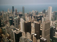 A part of the skyline seen from the Willis Tower