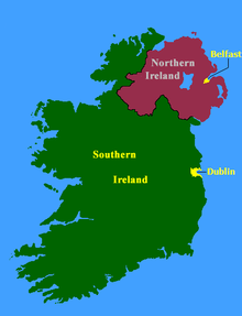北アイルランドと南アイルランド。