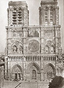 Western facade of the cathedral in 1840 (daguerreotype)