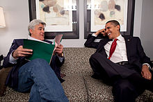 Leno con il presidente Barack Obama nel marzo 2009