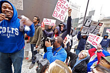 Protest in Chicago, maart 2012  