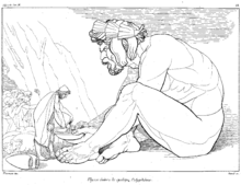 Odisseo dà il vino a Polifemo