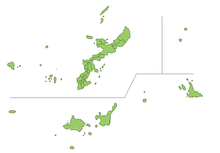 Kaart van de prefectuur Okinawa
