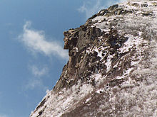 On May 3, 2003, the Old Man of the Mountain was destroyed by a natural rockfall.