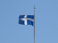 旧的希腊国旗。