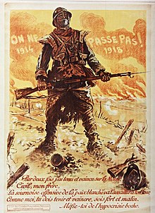 French propaganda poster with the slogan " On ne passe pas! “