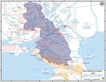 Gains of the Soviet counteroffensives until February 1943