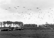 The 82nd U.S. Airborne Division over the landing zone at Grave during Operation Market Garden.